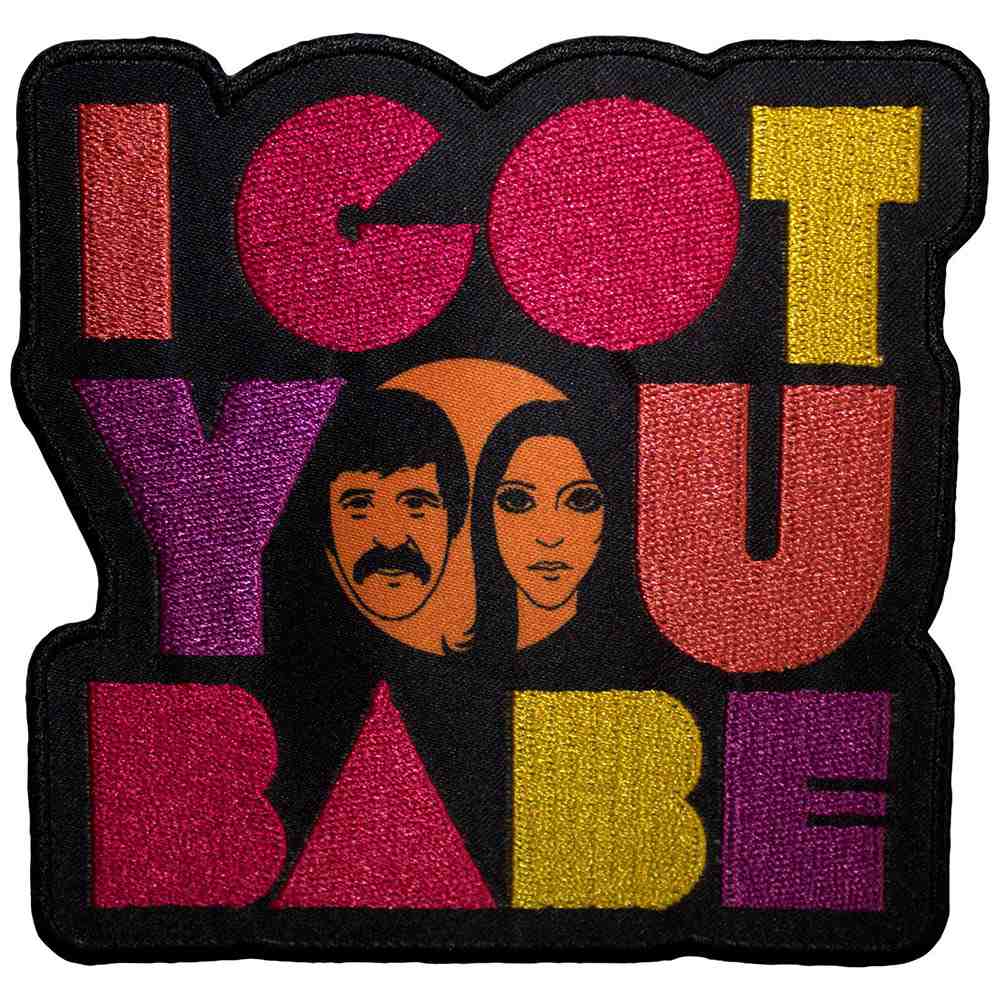 Sonny & Cher - I Got You Babe Faces Patch - Zwart